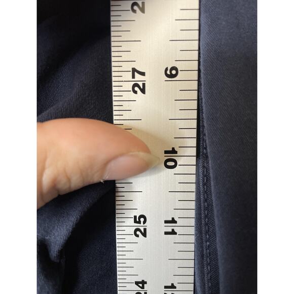 Gloria Vanderbilt Pants Womens 8P Petite Navy Violet Capri Stretch Button Hem - Picture 5 of 14